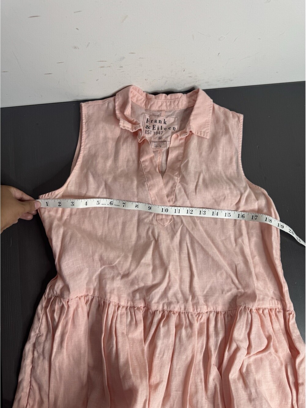 FRANK & EILEEN- Daphne Sleeveless Popover Dress Peach - Picture 8 of 9